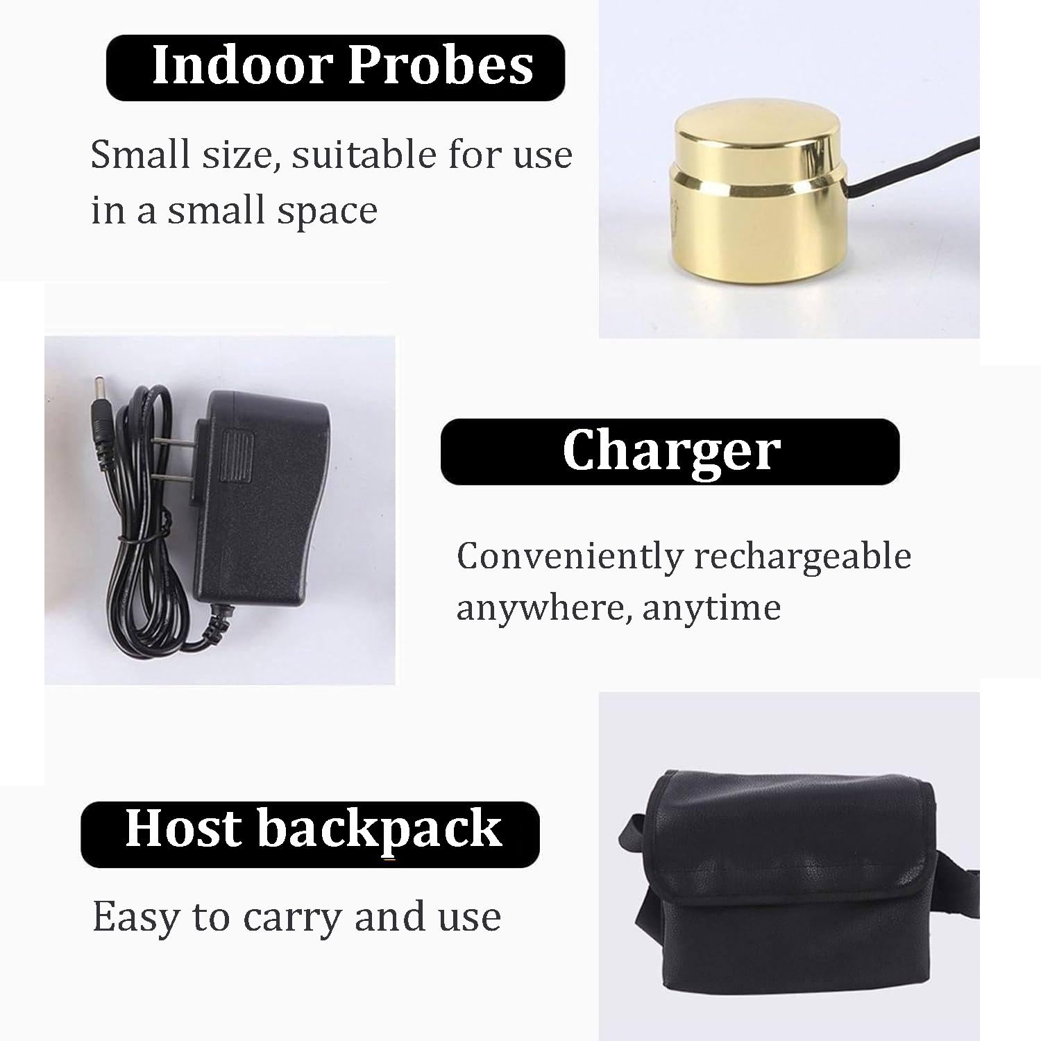 Detector de fugas de agua, sensor geófono, herramienta de detección de fugas para interiores y exteriores, sensor eléctrico preciso de fugas con auriculares y funda de transporte, engranaje ajustable