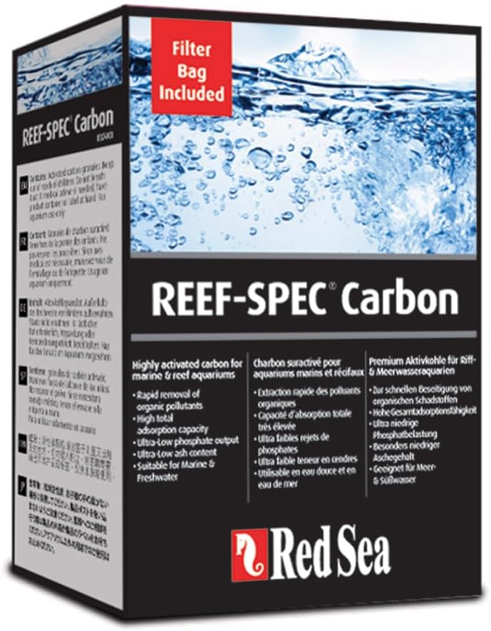 Red Sea Reef SPEC Aquarium Carbon 100 gm Box | Highly Activated Charcoal for Aquariums and Fish Tanks Freshwater Saltwater Marine