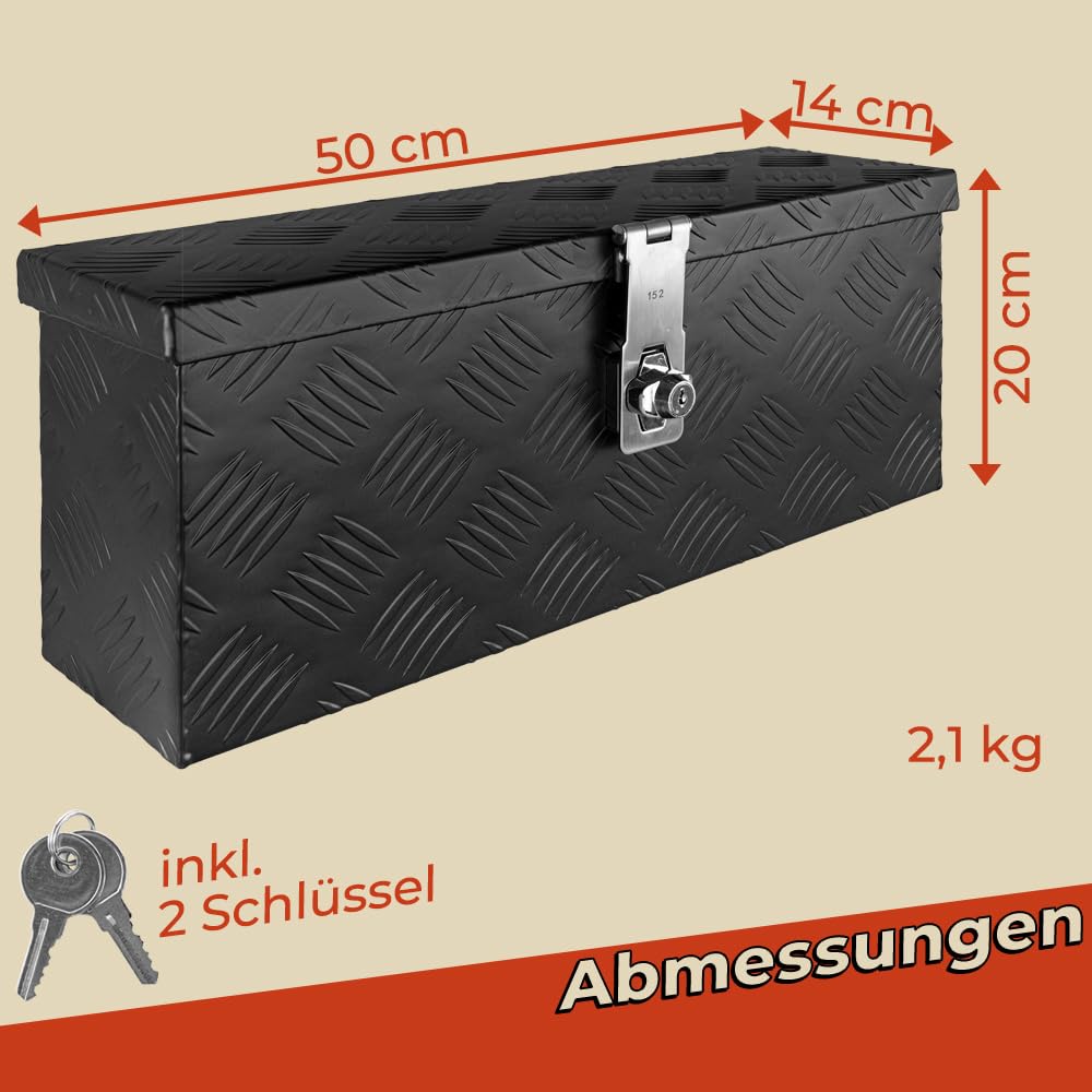 Trucky Truckbox Aluminium Abschließbar Deichselbox Alu Kiste Anhängerbox