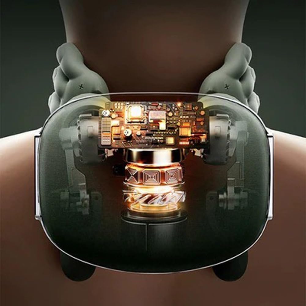 Masajeador Térmico Shiatsu 4D Portátil, Verde, Diseño Biónico de Mano, Masaje Eléctrico Profundo para Cuello y Espalda, con Amasamiento para Alivio del Dolor y Relajación Muscular (verde)