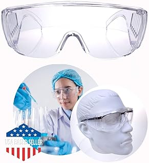 proSPORT 5 Safety Protective Lab Glasses for Eye Protection Chemistry Laboratory Goggles Cover Over Splash Resistantâ€¦