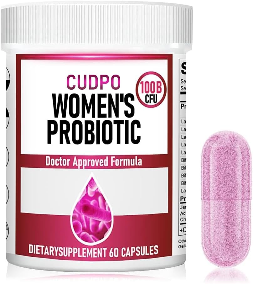 Probiotics for Women – PH Balance, Digestive, UT, & Feminine Health – 100 Billion CFU -10 Unique Strains for Women – Organic Prebiotics, Cranberry Extract+ – Womens Probiotic – 60 Capsules