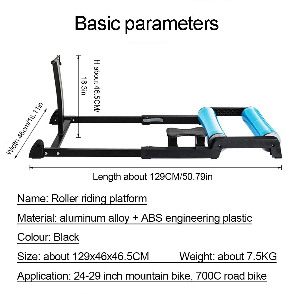 Bicicletas Trainer Rodillos de Aluminio Cubierta retráctil Rodillo estacionario Ciclismo Aptitud del Ejercicio del Soporte de reducción de Ruido de extensión portátil Plegable