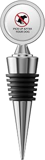 PICK UP AFTER YOUR DOG - Bumper - Funny Bumper - Bumper Car - Car Decal Stainless Steel Wine Stopper – Airtight Reusable Bottle Plug for Wine, Champagne, and Liquor Bottles