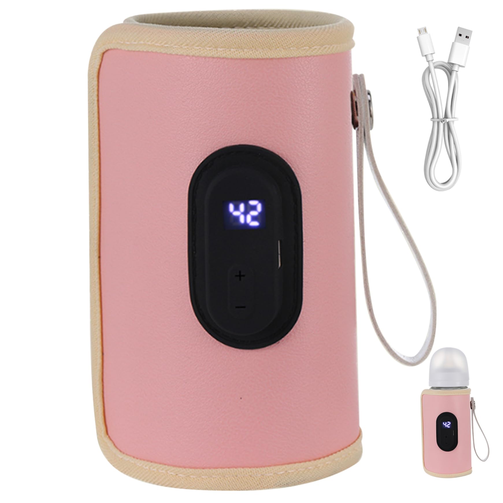Portable Bottle Warmer 18W Quick Heating Baby Bottle Warmer Temperature Adjustable USB Baby Bottle Heater for Home Family Travel Style 2 Travel Bottle Warmer Baby Bottle Heater Bottle Warmer Baby