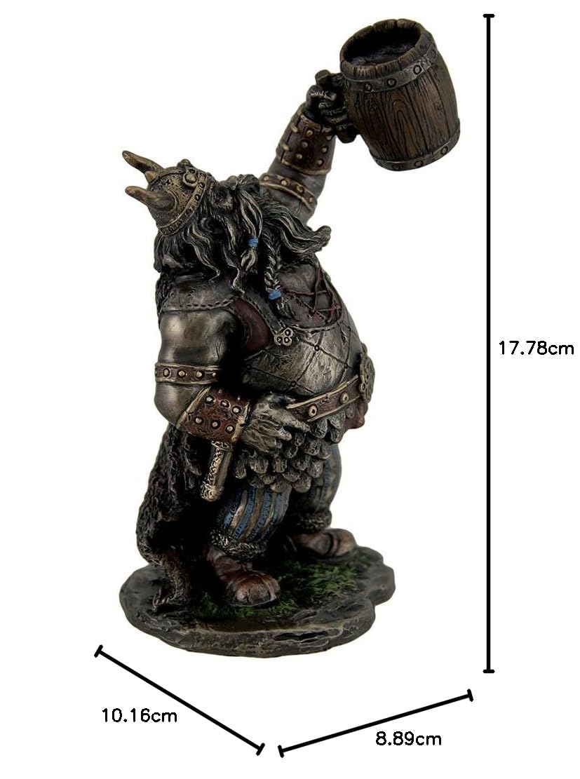 Veronese Design Figurine Guerrier Viking Toasting The Dead