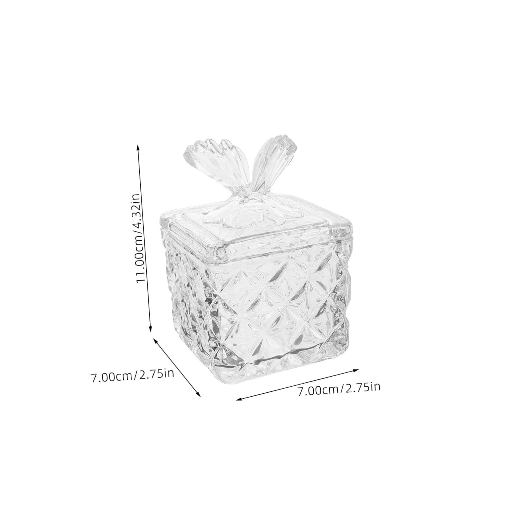 Mikinona Vintage French Embossed Glass Dish Thickened Nail Art Tool Storage Cup for Nail Supplies and Monomer Liquid for Home Use and Salon