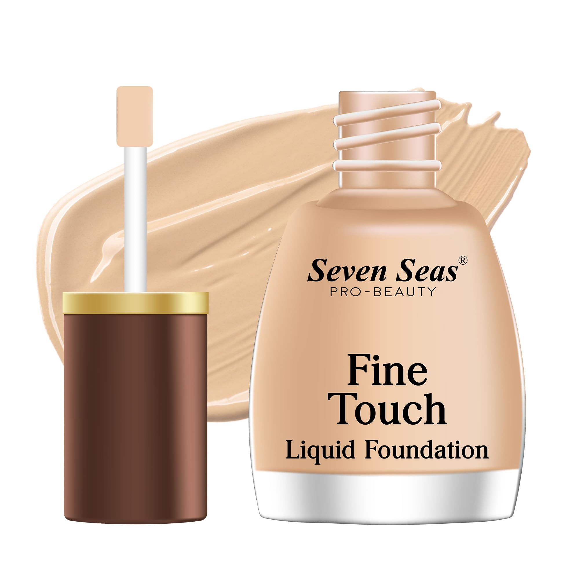 Fine Touch | Long Lasting | Waterproof | Lightweight Liquid Foundation Matte Finish Foundation for Face Makeup (Natural, 12ML)