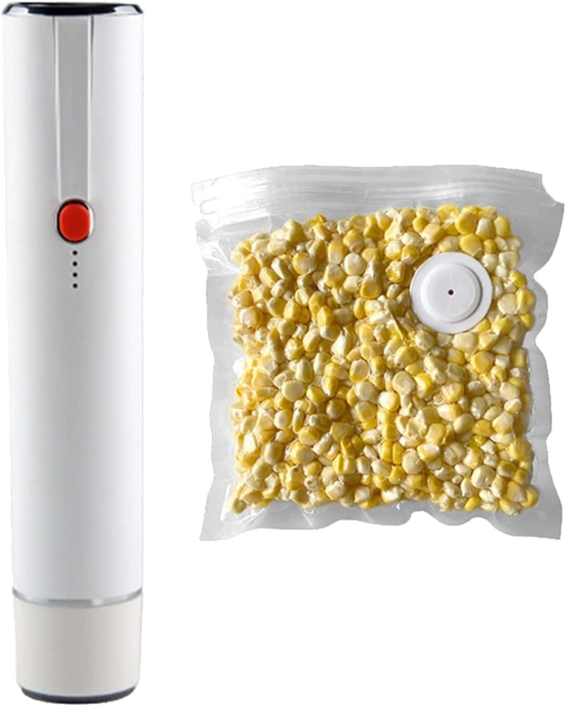 Handheld Vacuum Sealer for Food, Portable Sealer Machine with Reusable vacuum Sealer Bags 21x22cm, Wireless Home Kitchen Food Storage Tool for Freshness & Meal Saving (with 10 Sealer Bag)