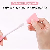 Vista 6 de Cepillo de silicona para máscara facial, cepillo aplicador de máscara de barro facial flexible para aplicar máscara facial, máscara de dormir