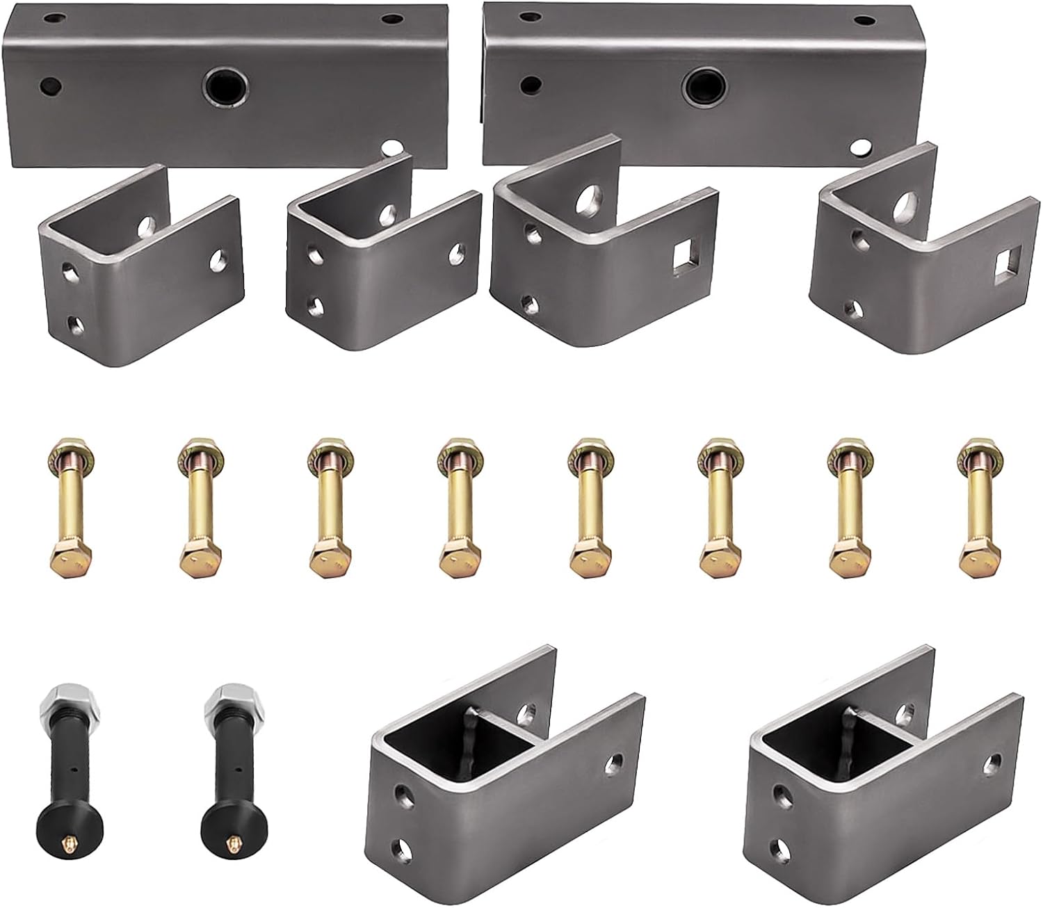 maXpeedingrods Complete Trailer Hanger Kit 2" Slipper Spring Tandem Axle Hanger Kit For Trailer Heavy Duty