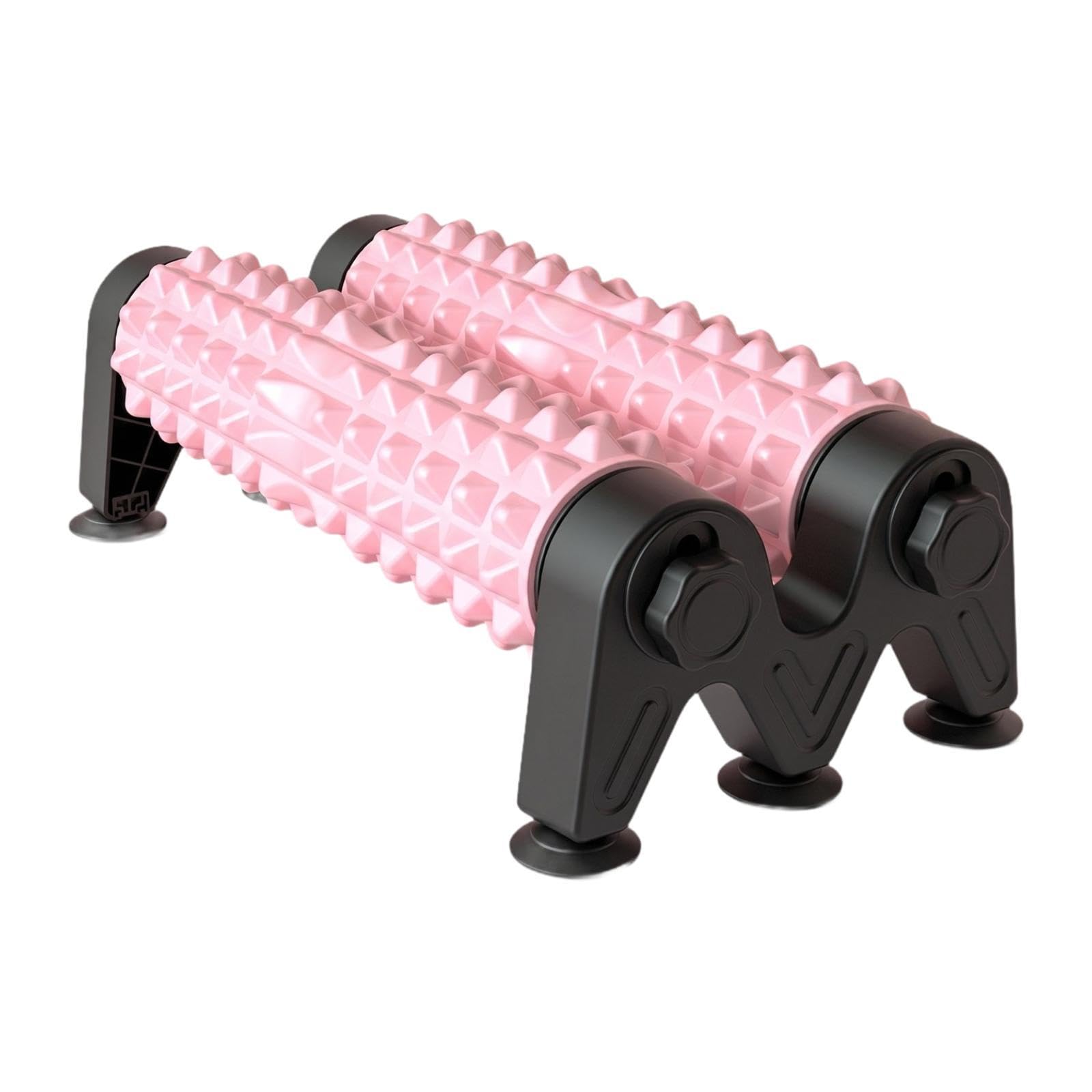 Foam Roller Blocco Pilates Esercizio Stretching Supporto Triangolare Ventose Superficie Testurizzata Materiale Eva PVC Adatto per Massaggio Musco, Rosa