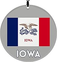 Vista 21 de Vermont Christmas Ornament - Festive Design Featuring State Flag - 2026 Hanging Acrylic Disc Decoration for Tree - Unique and Home Decor