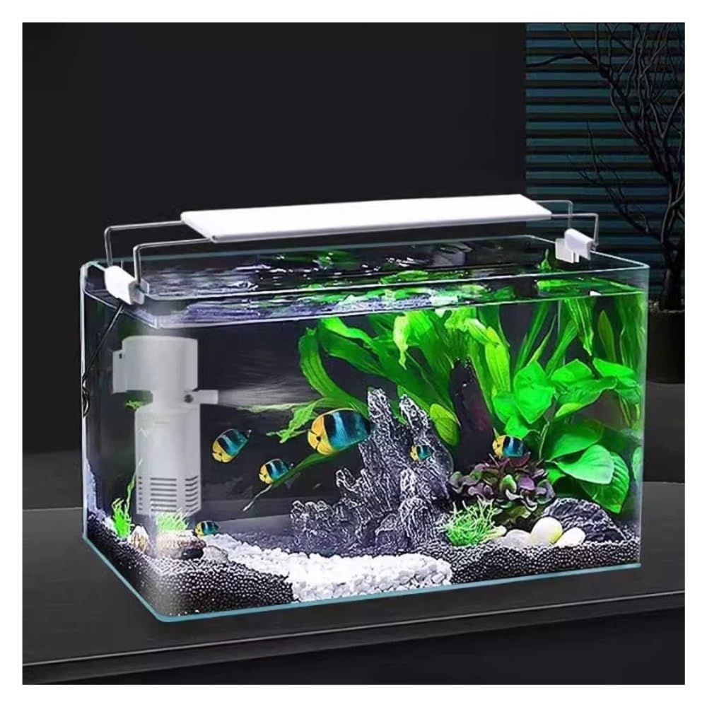 Aquarium Glasaquarium mit gebogenen Kanten, kleines transparentes Aquarium for Wohnzimmer und Schreibtisch, Zuchtbox(30cm)