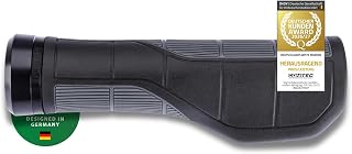 CONTEC Fahrrad-Griff Merge City Comfort, 140 mm, D3-Dreikomponenten, Gummi, G-Link System, ergonomisch, stoßdämpfend, witterungsbeständig, Schwarz, Paar