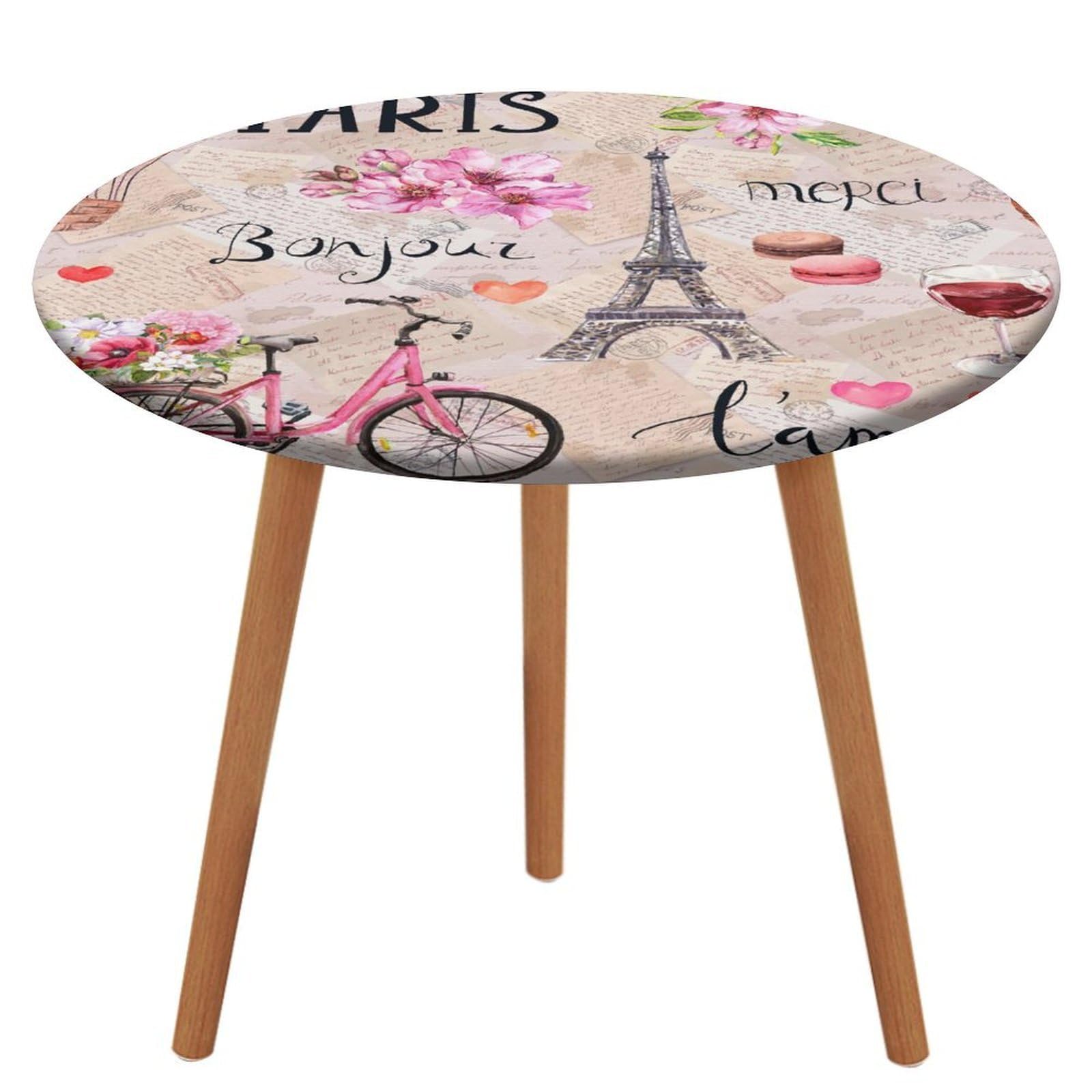 MZGFAQ Paris Tower Dining Table Cover Water Resistance Tablecloth For Home Restaurant Party