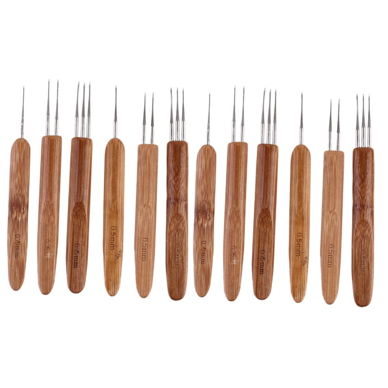 Ciieeo 2 Sets Haarstyling-hilfe Häkelnadeln Stricknadeln Für Dreadlocks Häkelwerkzeuge Bequem Zu Handhaben 6 Stück * 2