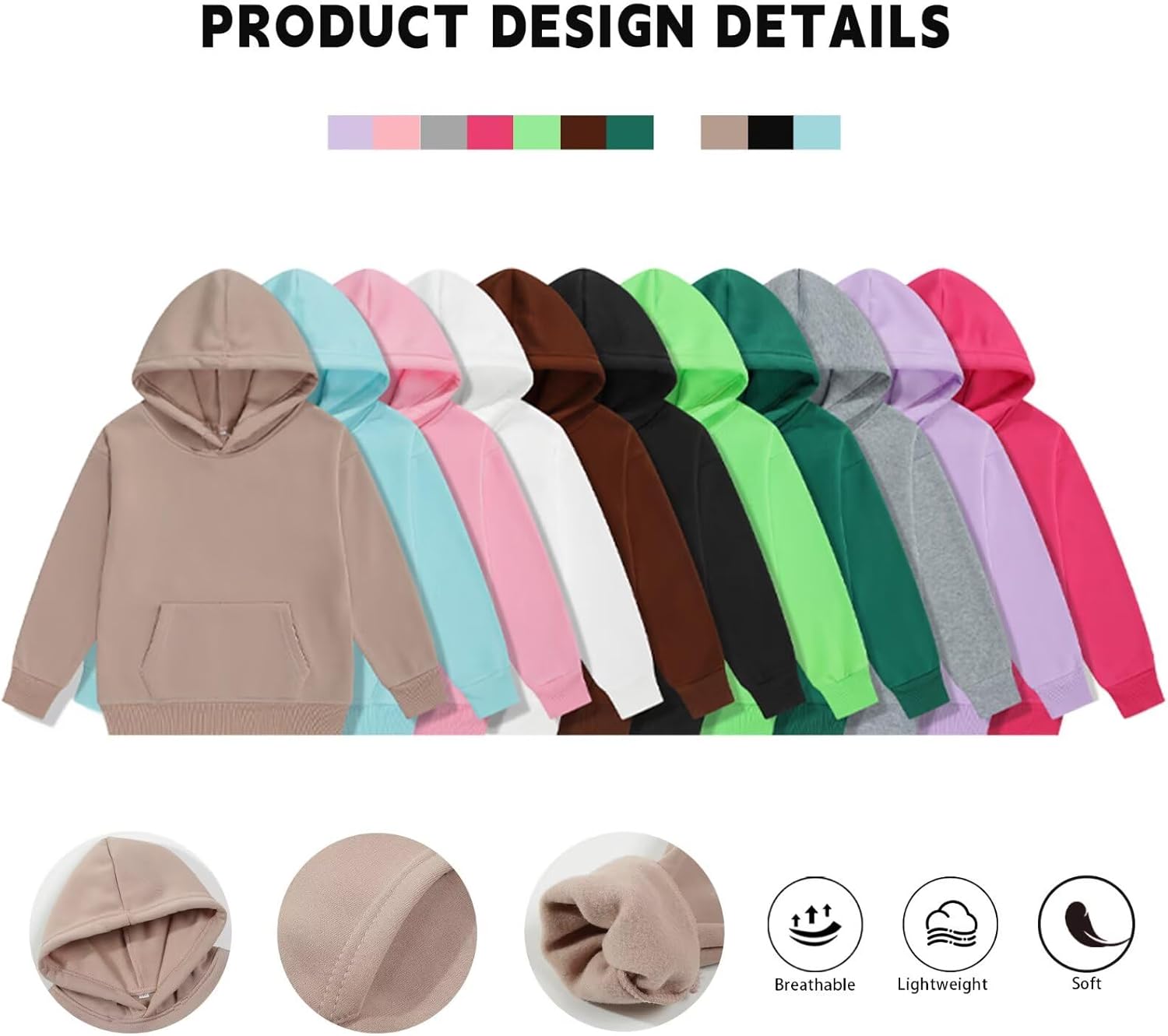 Youth Hoodie Sweatshirt,Boys Girls Hooded,Hoodies for Teen Girls Fashion Fleece Pullover Tops Kids Clothes - Image 4