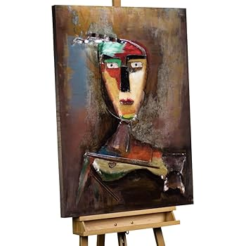 Kunstloft Tableau Metallique 3d Court Jester 75x100x5 5cm Decoration Murale Xxl Abstrait Visage Colore Multicolore Tableau Moderne Fait A La Main En Metal Amazon Fr Cuisine Maison