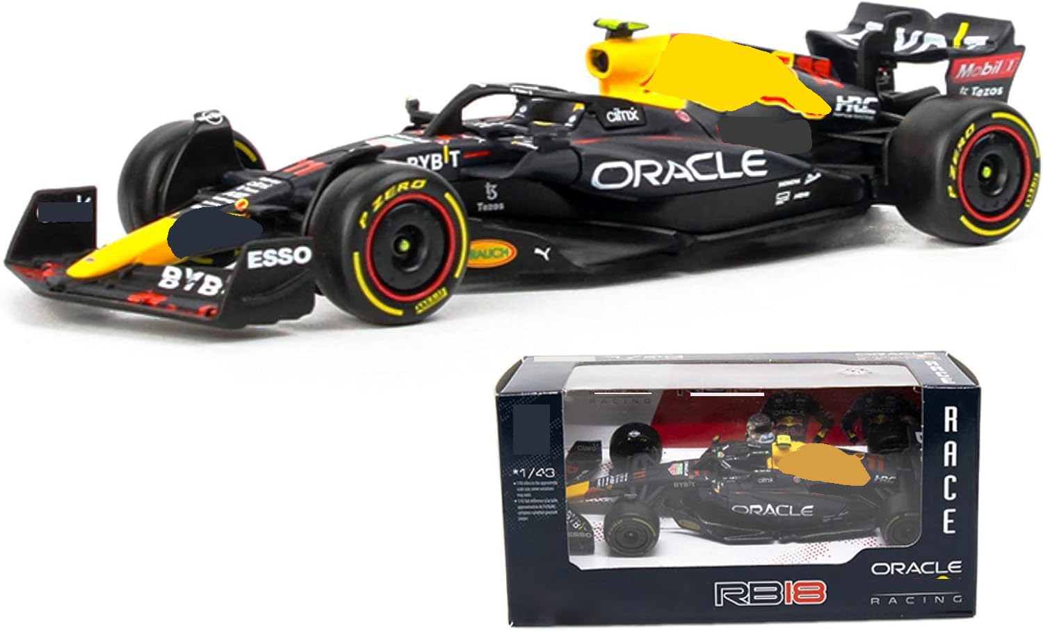 HTLNUZD Bburag 1:43 2022 F1 Champion Racing RB18#11 F1 Formula Sergio Perez 1/43 NO.11 Diecast Alloy Collectible Toy Car Model