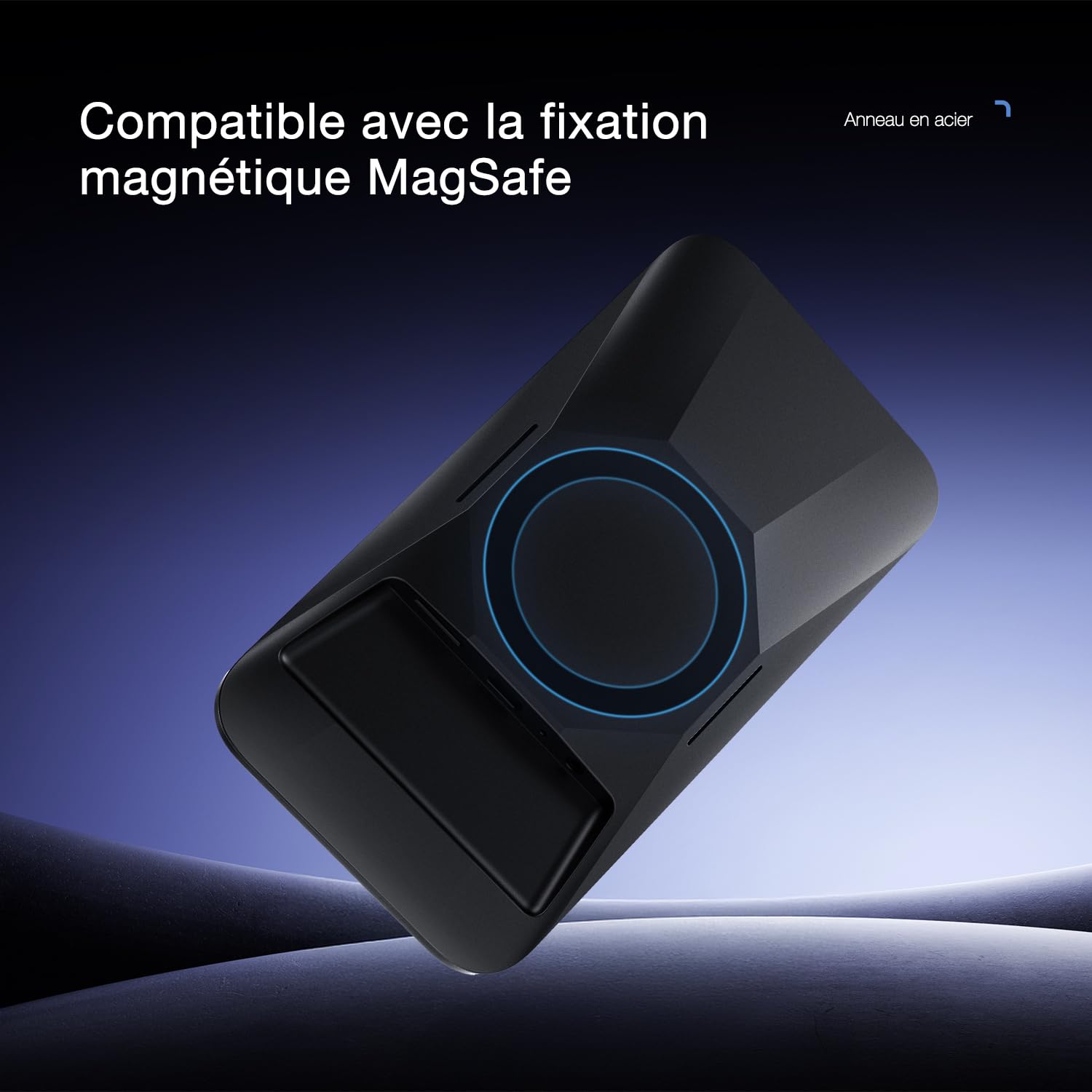 CarpodGo Mini Écran Portable sans Fil 6,9",luminosité de 1 000 nits,écran Arrondi à Cadre Uniforme,CarPlay Voiture pour Apple Car Play à 60fps Compatible avec Les Supports magnétiques