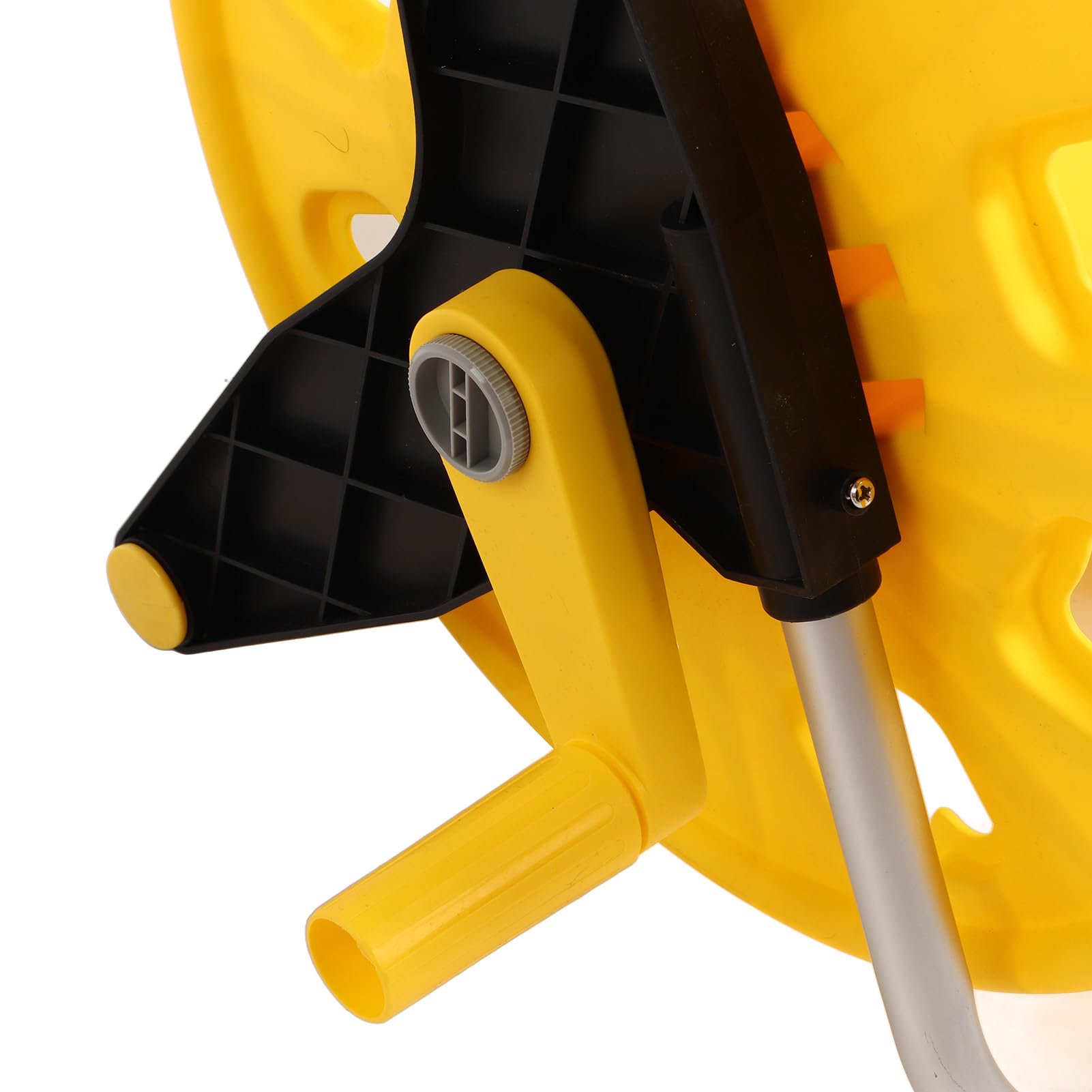 Yctze Soporte Portátil para Carrete de Manguera de Jardín de 1/2 Pulgada - Almacenamiento de Manguera de Jardín para Tuberías de Agua de 60 M/197 Pies, para Usar con Giratorio y Base Antideslizante,