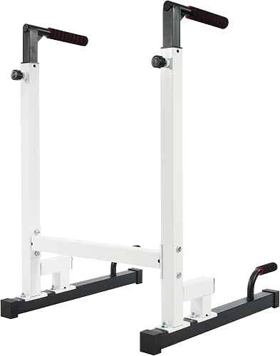 BalanceFrom Steel Frame Dip Station with Adjustable Height, 500 Pound
