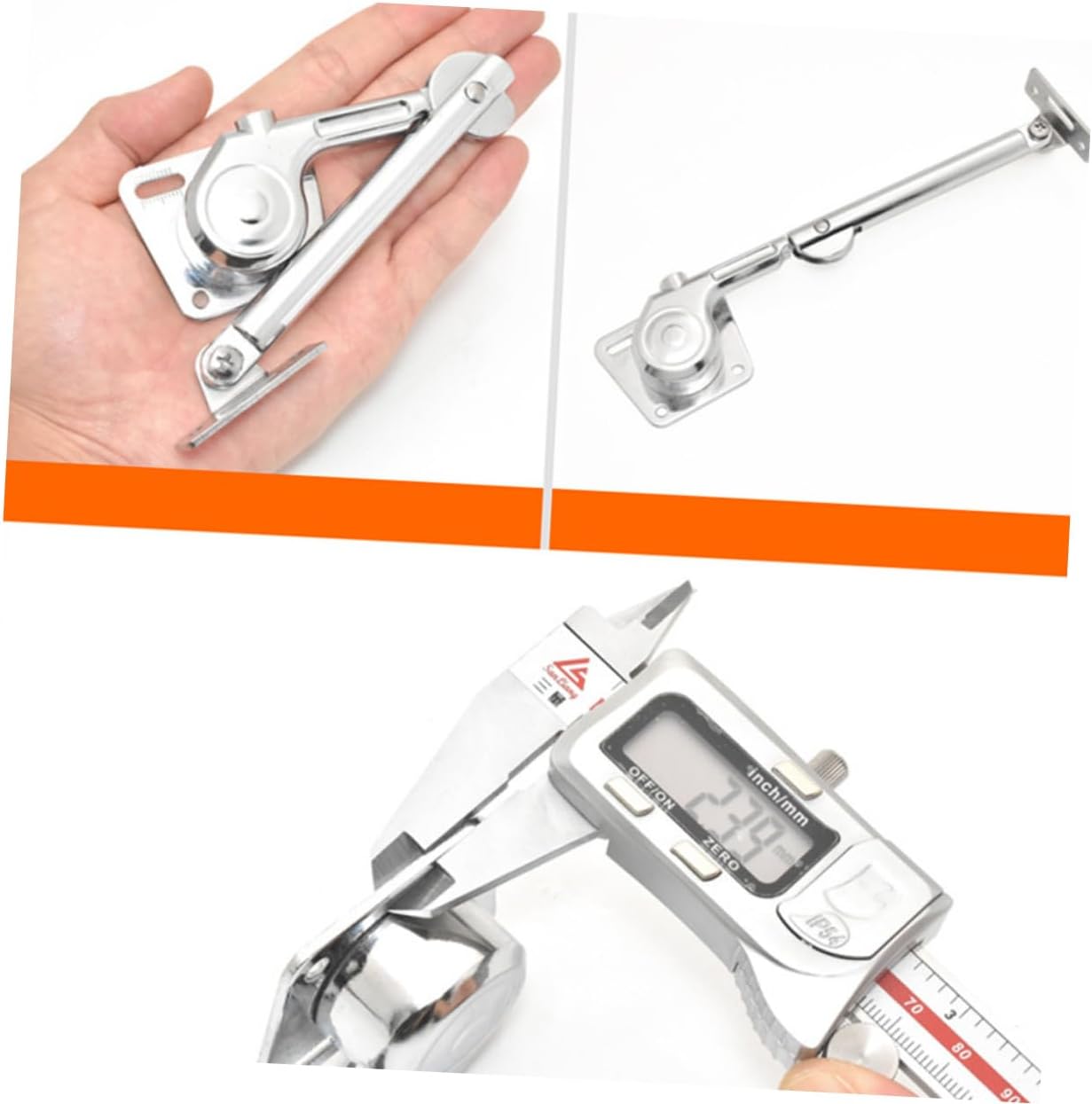 PRETYZOOM 2sets Cabinet Support Poles Hydraulic Lift Rods for Kitchen Cupboard Doors Sturdy Struts with Full Stage Damper Easy Installation for Home Office Use Silver Finish 2pcs*2