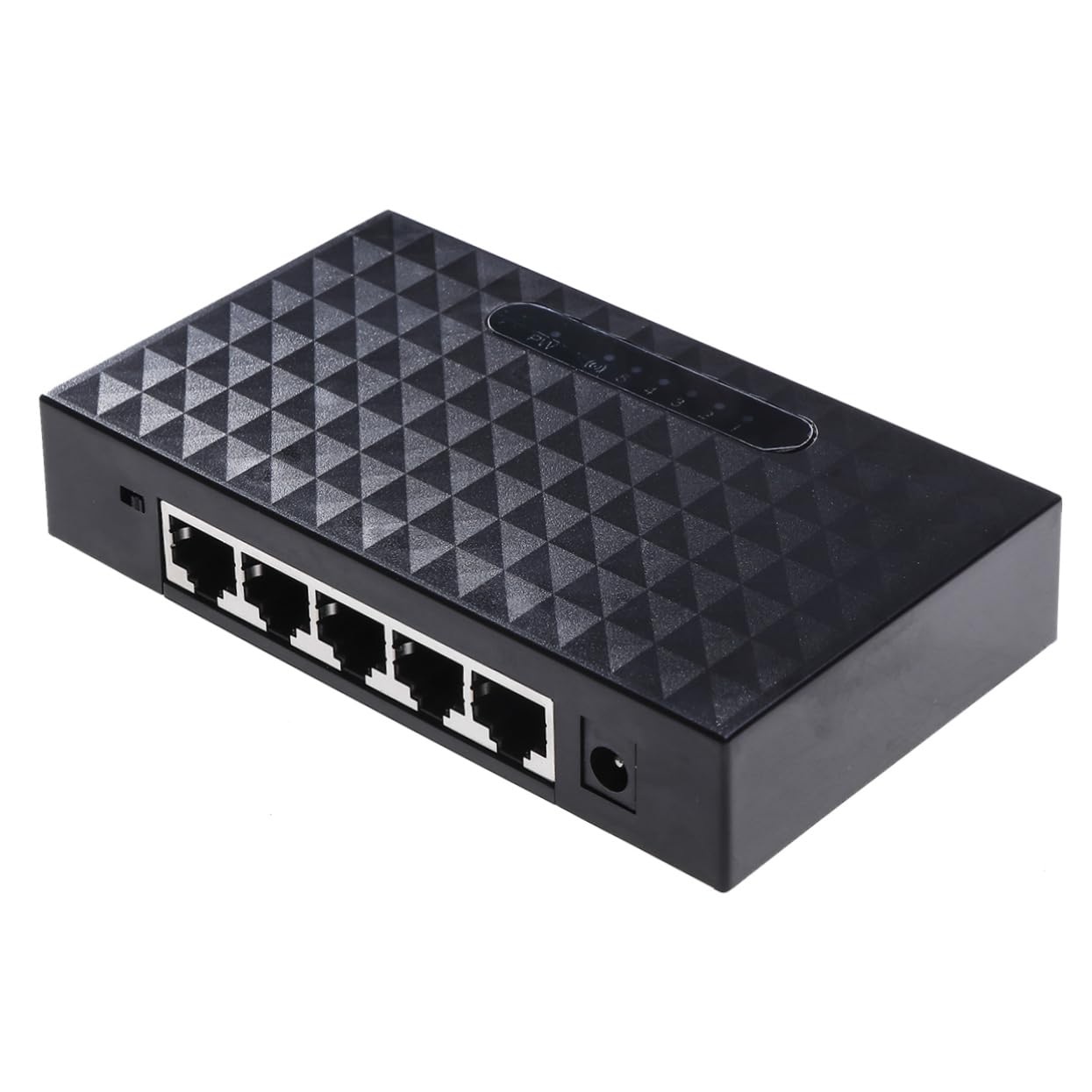 KICHOUSE Port Gigabit Splitter Adapter Network Hub for Desktop Intelligent Recognition Compatible with Devices US Plug