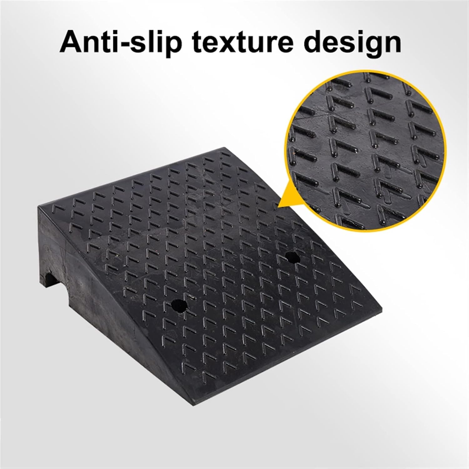 Heavy Duty Loading Ramp, Rubber Curb Ramps,Driveway Curb Ramps,for Loading Dock, Sidewalk, Car, Scooter, Bike, Motorcycle (Battery *1 : 50 * 50 * 9cm)