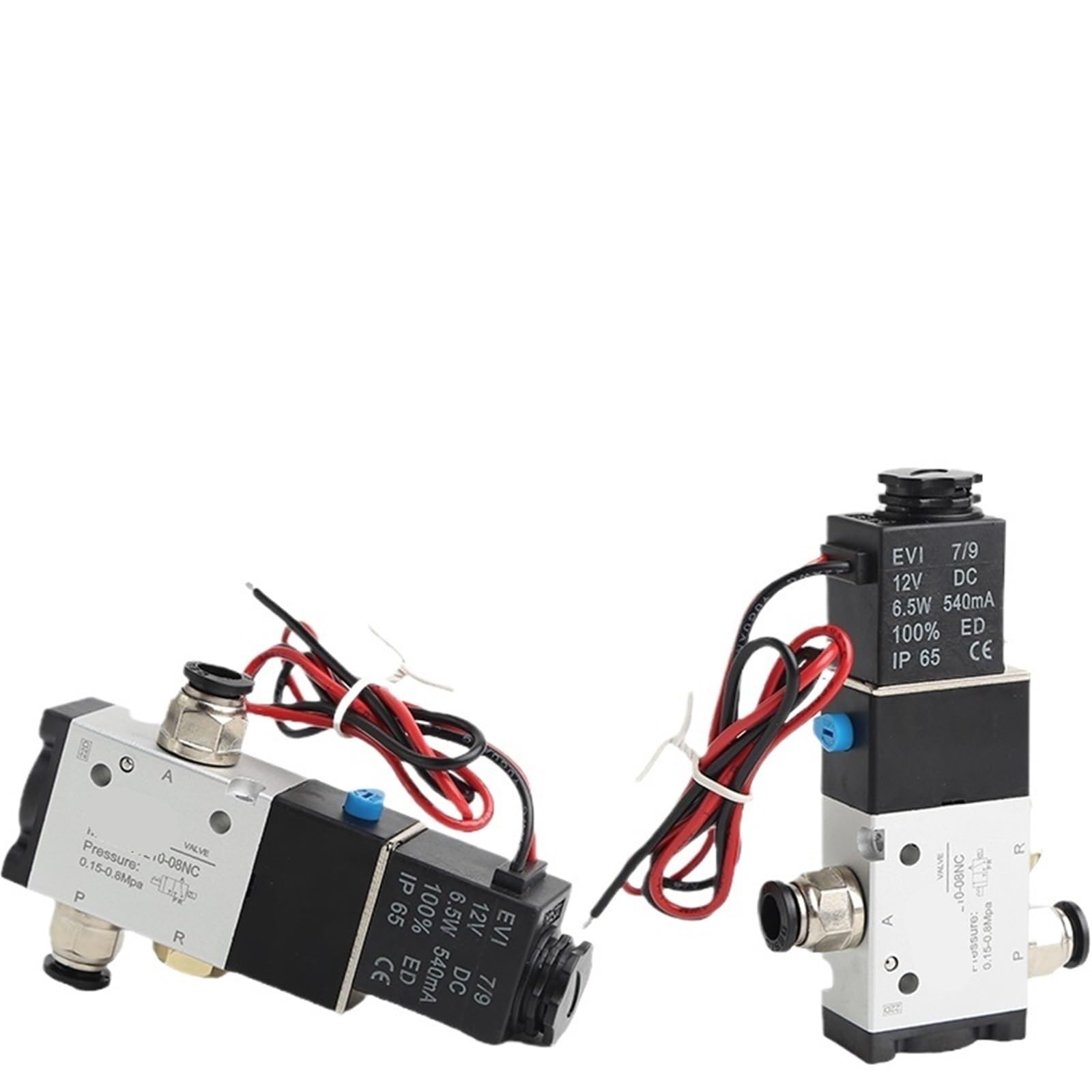 3-Wege-Anschluss, 2 Positionen, 3V210-08, normalerweise geschlossen, DC 12 V, 24 V, AC 220 V, pneumatisches Luftmagnetventil, Steuergasventil(10mm Fittings,3V210-08NC AC110V)
