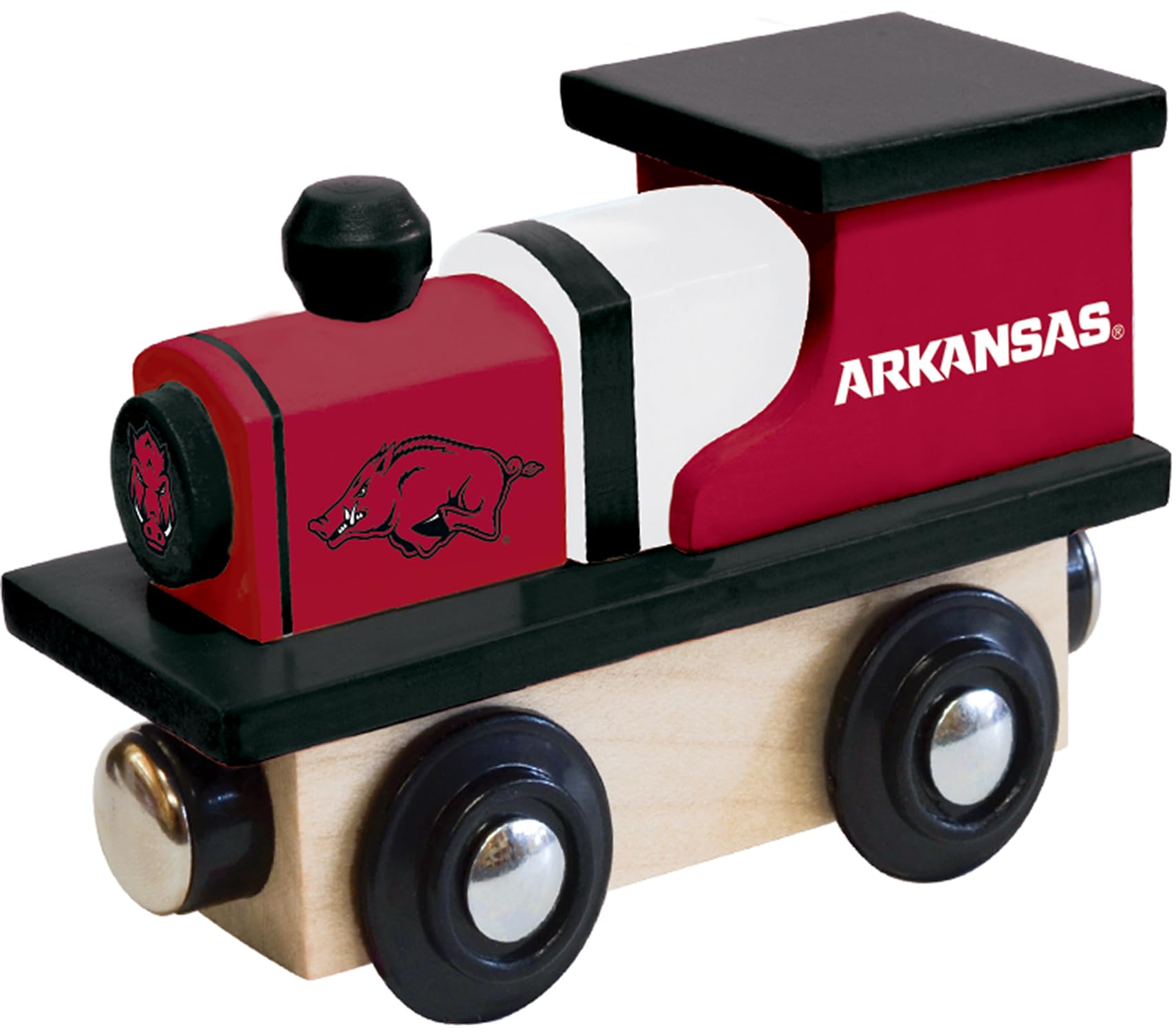 Masterpieces NCAA Wooden Toy Train Engine - Officially Licensed - Arkansas Razorbacks