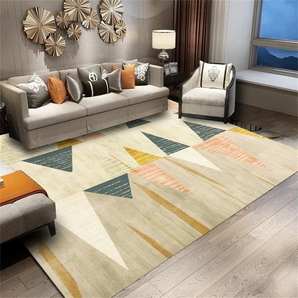 Tapis fille chambre doux et géométrique pour habiller un sol de salon moderne