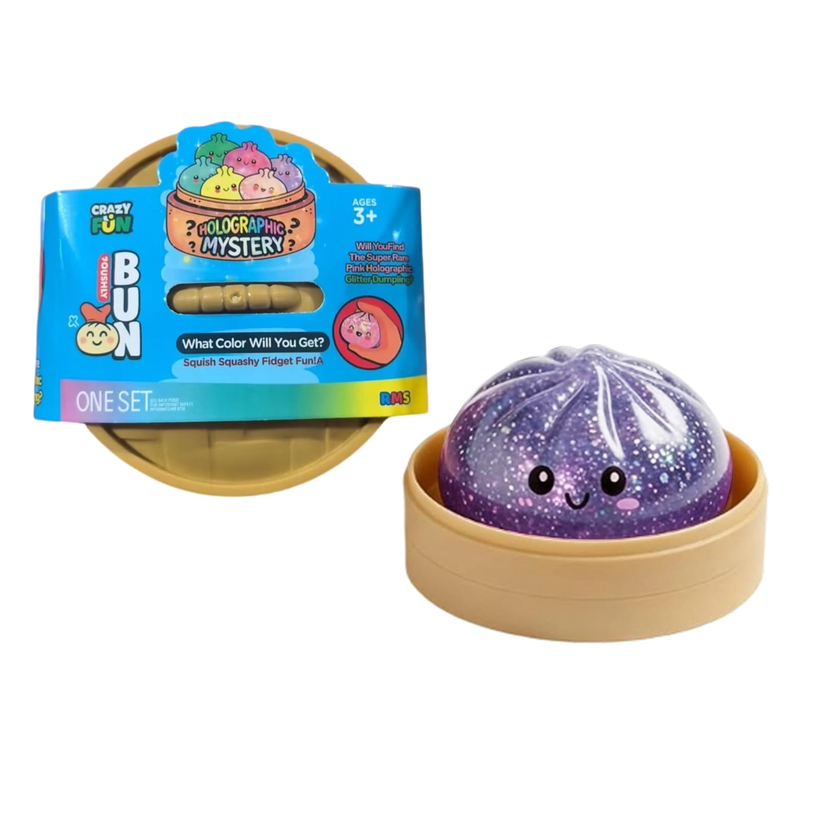 Giant Dumpling Squishys - Colorful Dumpling Stress Fidget, Squishys Dumplings Toy Giant Mystery, Cute Soft Glitter Calming For Relaxation Home Office (Purple)