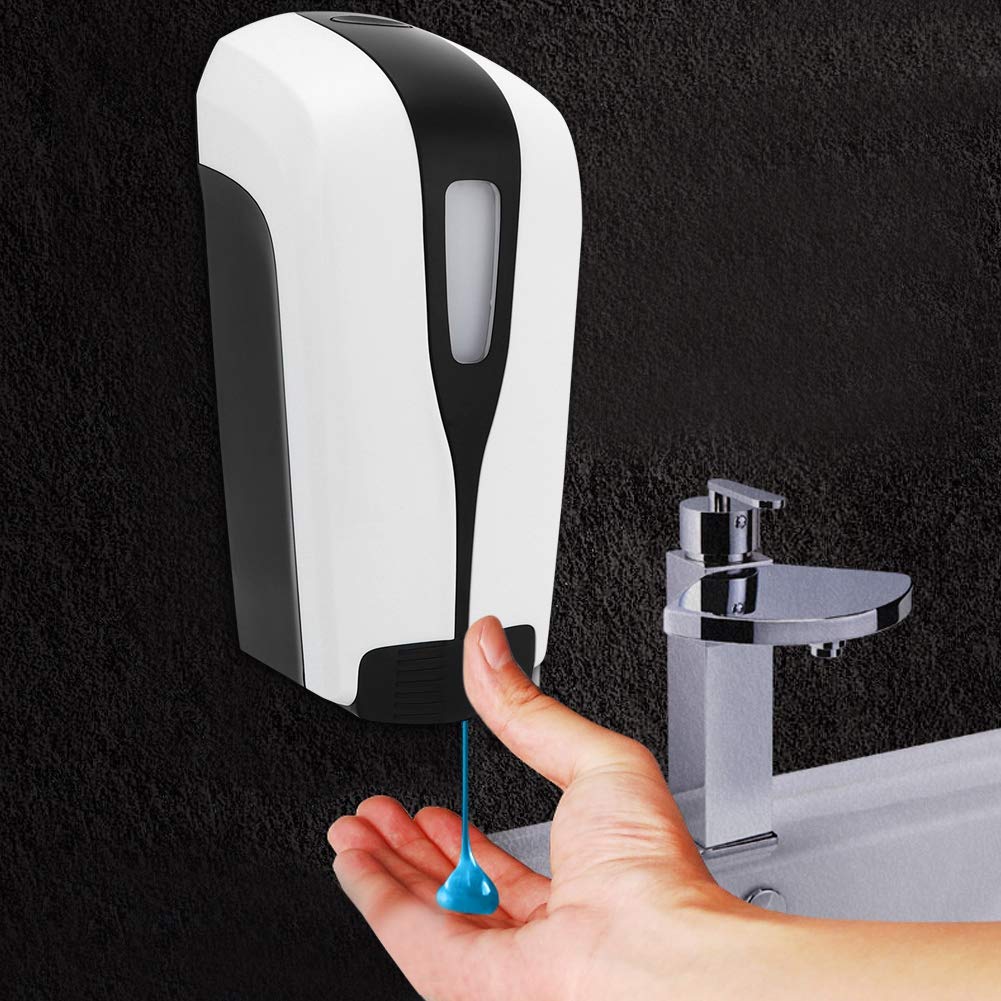 500 ml Badezimmer-Wandpresse, Dusche, Bad, Seife, Shampoo-Spender mit Schloss, kompakt, langlebig, stilvoll für Zuhause, Hotel, ABS-Material