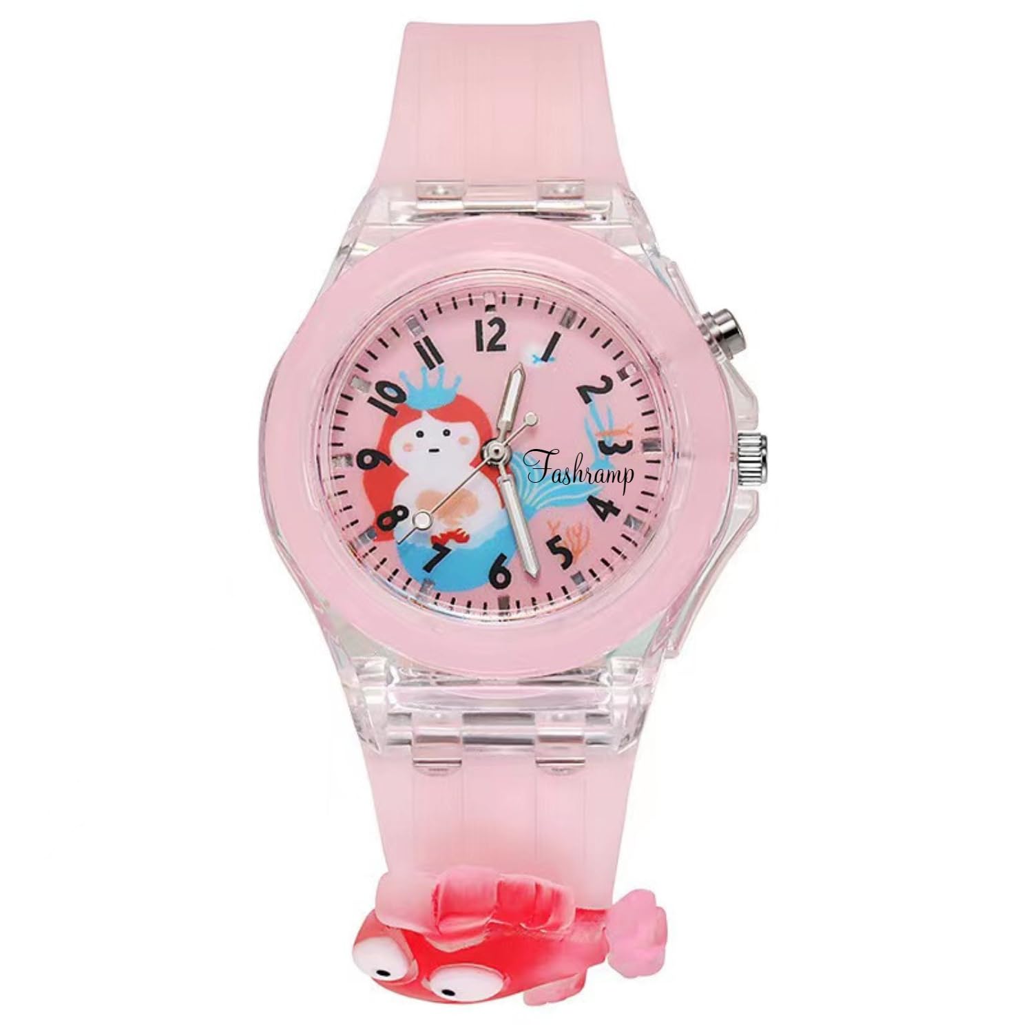 FASHRAMP 7 Color Glowing Disco Light Watch for Boys Girls with 3D Cute Cartoon on Strap Best Birthday Gift Kids Analouge Multi-Color Light Watch Age 3-13 Years (Pinkk) (B0DJ8V5PLT) Amazon Price History, Amazon Price Tracker