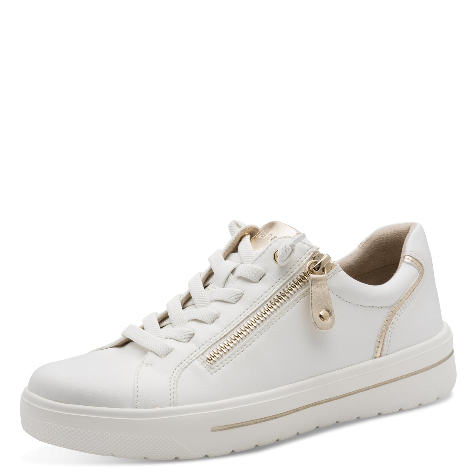 Jana Women's Damen Sneaker Low Vegan 8-23770-46, White Gold, 6.5 UK