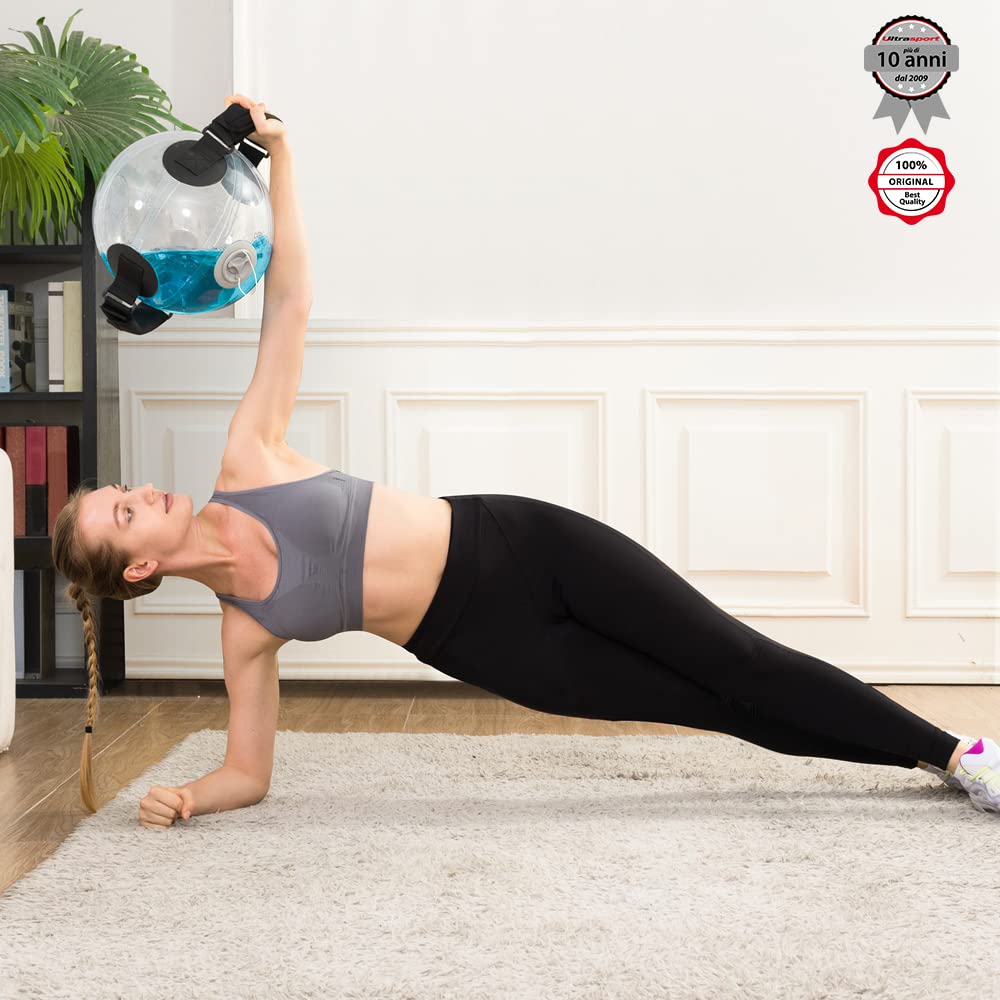 Ultrasport Aqua Fitness Bulgarian Bag, Sacca d'Acqua Riempibile con Acqua per Cardio Interval Addestramento Crossfit Sollevamento Pesi Borsa Pesi ad Alta Intensità