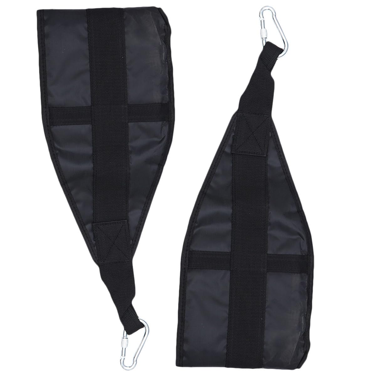 Sling Straps Trainingsgürtel aus Strapazierfähigem Nylon mit Edelstahlhaken Bauchmuskel Trainingsgurt zum Aufhängen an Klimmzugstangen Schwarz für Krafttraining und Muskelaufbau