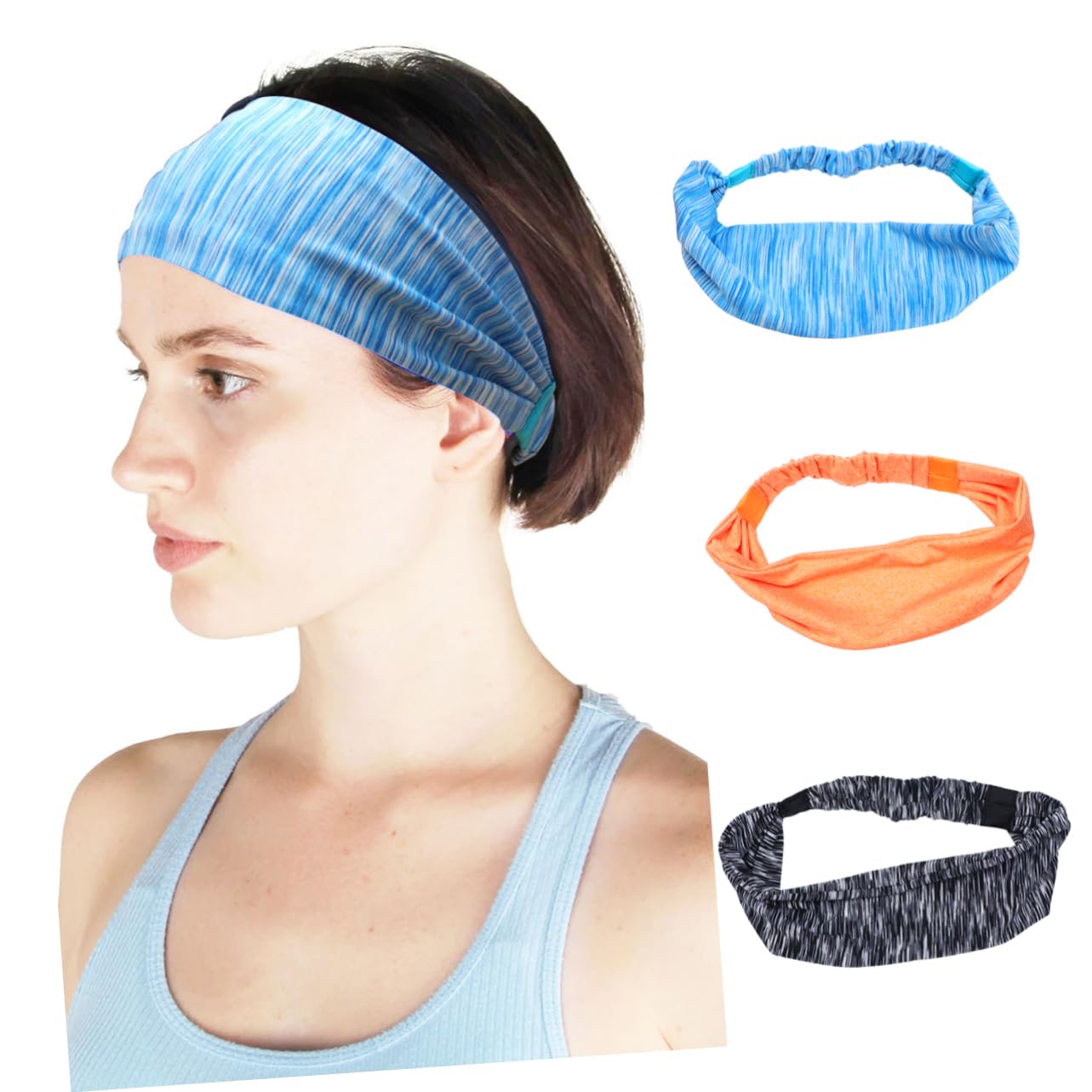 TOYANDONA Fascia Da Yoga Allenamento Sport Tessuto Elastico Fascia Traspirante Donna Fascia Atletica Sudore Fasce Per Lo Yoga Canda Per Elastici Esecuzione Della Fascia