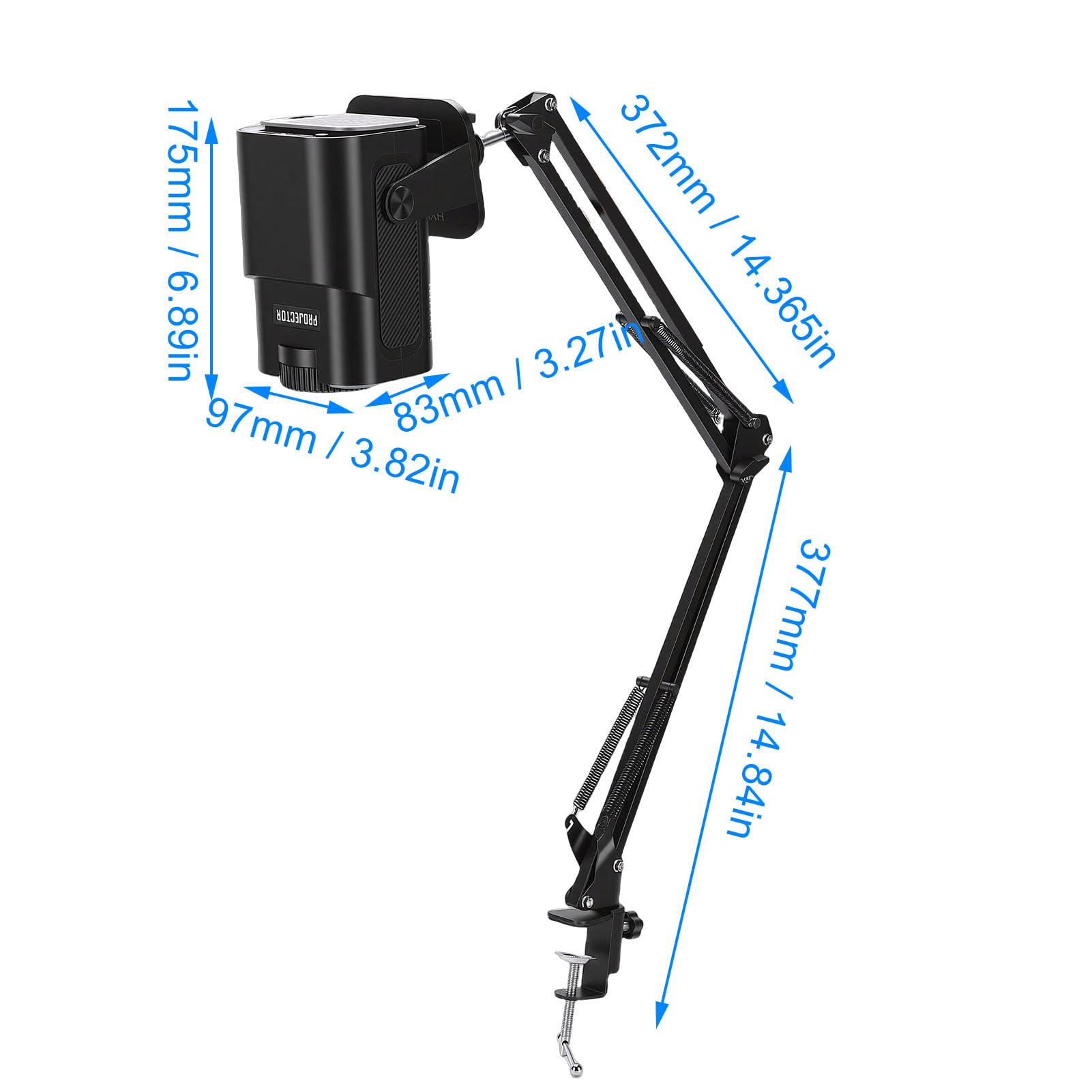 SIXRUN Art Projector, 720P HD Manuelle Fokussierung Zeichen-Tracing-Tool für Künstler, Skizzieren, Ölgemälde, Kalligraphie, Kuchenverzierung, Wandgraffiti (EU-Stecker 100-240V)