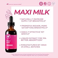 Vista 2 de Mountain Meadow Herbs Maxi-Milk - Soporte líquido natural para la lactancia para aumentar la producción de leche materna de forma rápida y efectiva