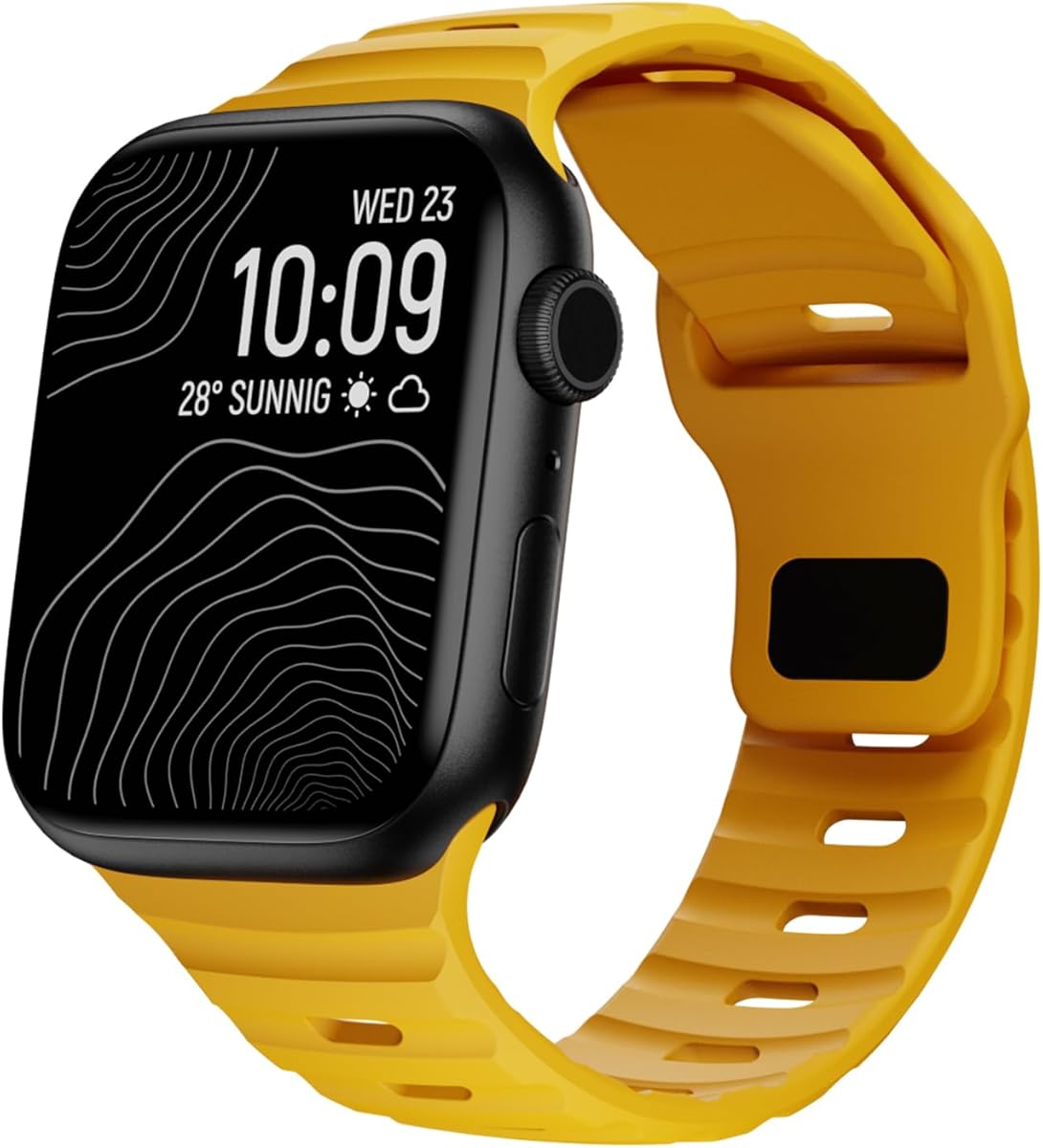 Soft Silicone Waterproof Strap Compatible with Apple Watch Ultra Band 49mm 46mm 45mm 44mm 42mm 41mm 40mm 38mm,Men Women Sport Bands for iWatch Series 10 9 8 7 6 5 4 3 2 1 SE Ultra