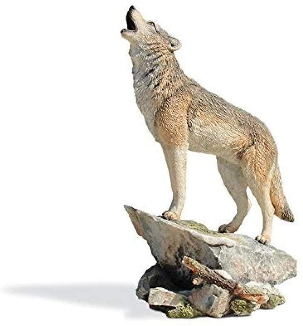 Figurki kolekcjonerskie zwierzęta ogrodowe figurki ozdoby posągi rzeźby dekoracja domu symulacja zwierzę model wilk pies ozdoba prezent