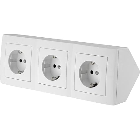 Pack De 3 Enchufes Monoblock LIKA Color Blanco | Leroy Merlin