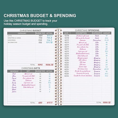 Miniatura 4 de Planificador de presupuesto, cuaderno de seguimiento de gastos, planificador de presupuestos de 8 x 9.5 pulgadas y planificador financiero libro de