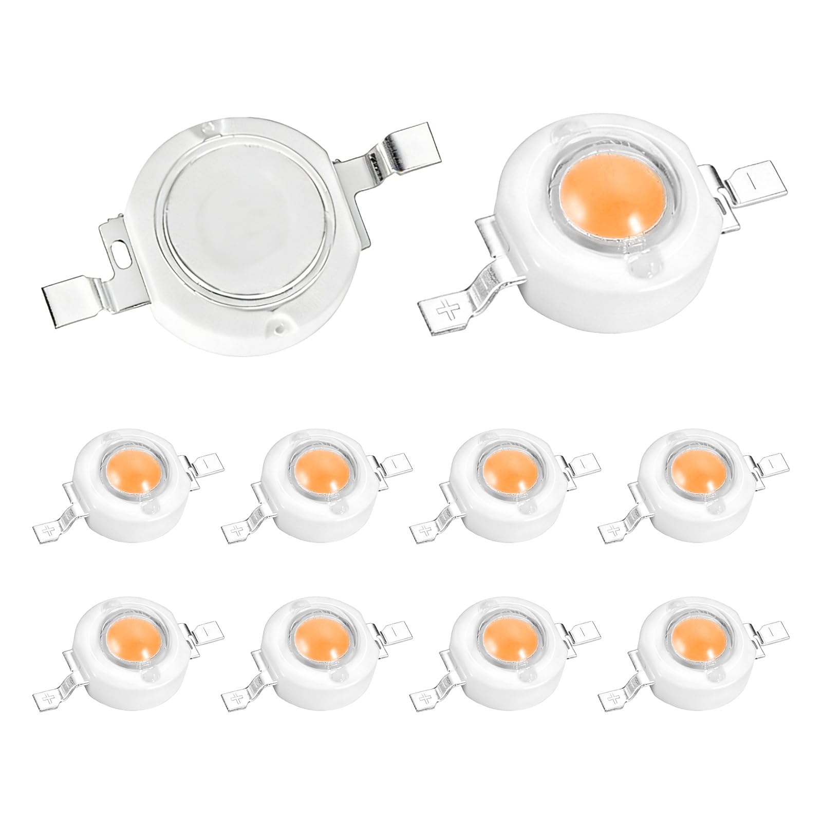 VIAPUICE High Power LED Chip Bulb 10 Pcs- Pink 1.8-3.4V 300-350mA Light Beads Super Bright Intensity COB Light Emitter Components Lamp for Home Studio DIY — image 1