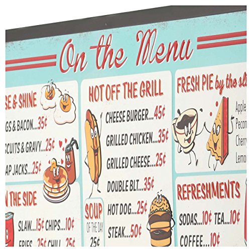 Open Road Brands On The Menu Board - Vintage Retro Metal Tin Signs - Great for Bar and Diner Art, Kitchen and Home Decor