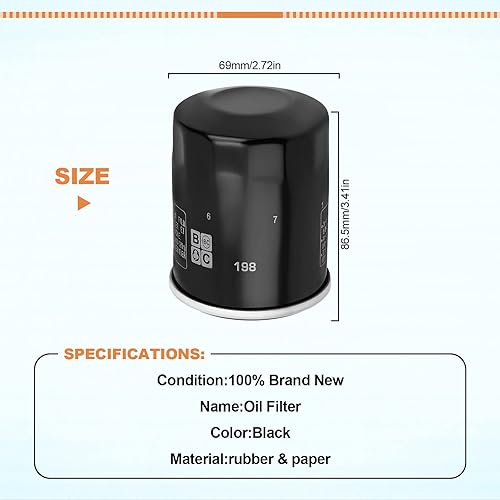 Miniatura 3 de 2 filtros de aceite 2540122 2540086 compatibles con Polaris Ranger 570 700 800 900 1000 Crew XP RZR 570 800 900 1000 Sportsman 600 700 800 General