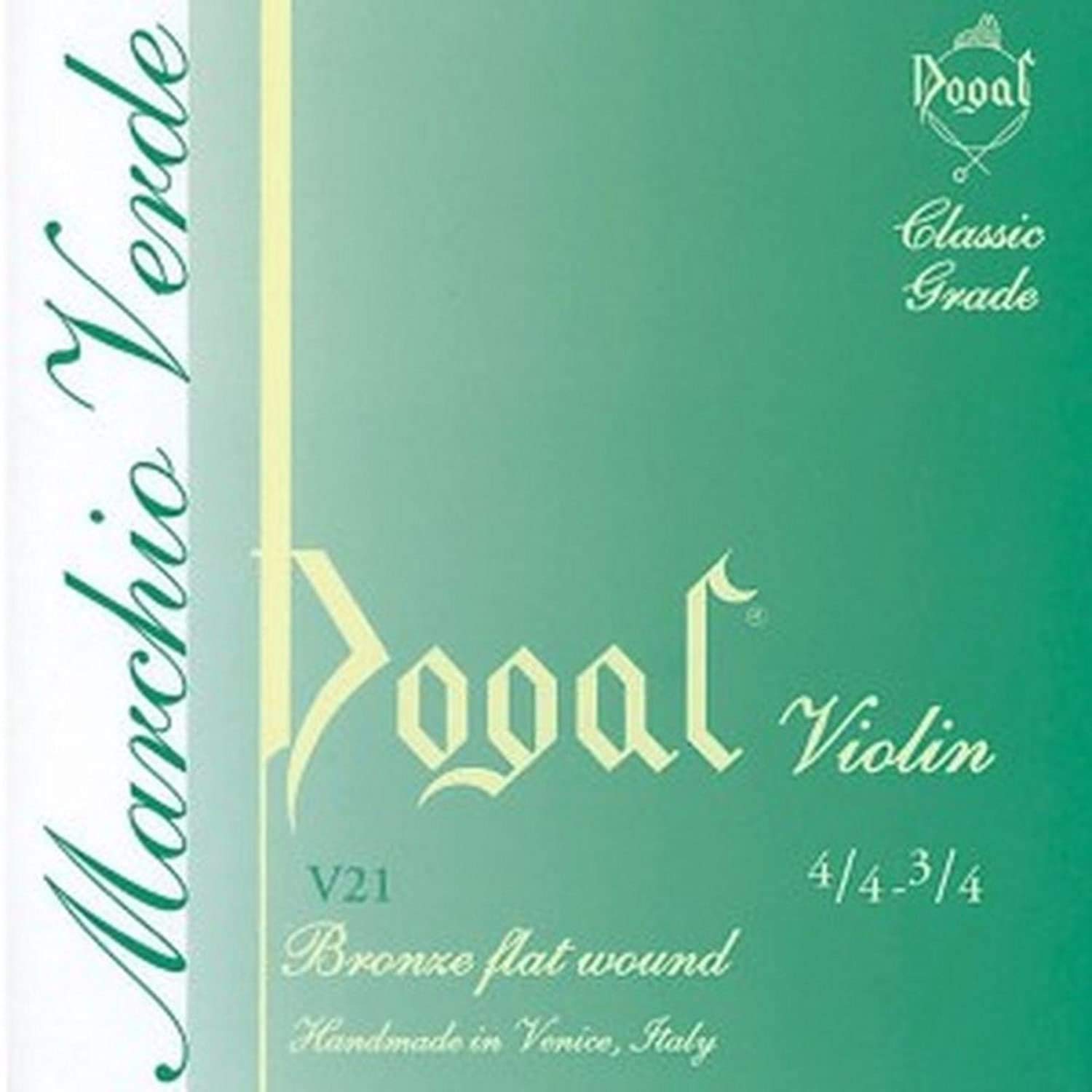 Dogal® »V23 CELLO SET MARCHIO VERDE 4/4-3/4 BRONZE FLAT WOUND« Corde per Violoncello - Bronze Flat Wound